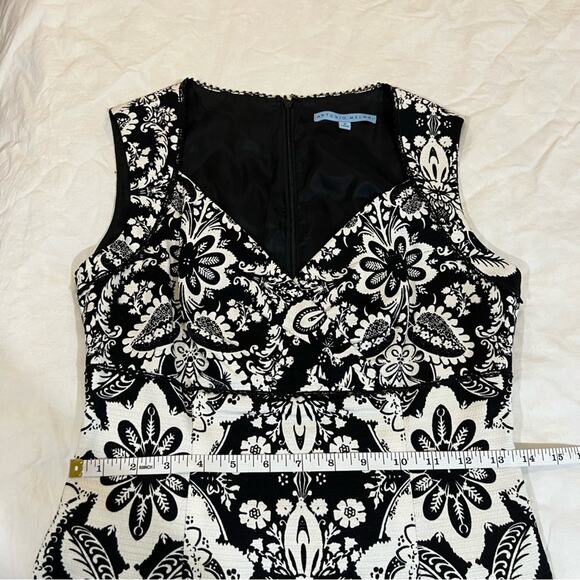 Antonio Melani Parisian Lace Sheath Dress sz 2 Black and White - Picture 7 of 14